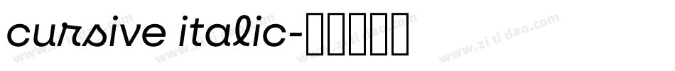 cursive italic字体转换